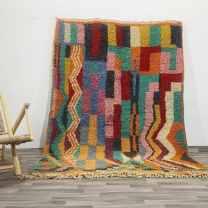 Moroccan Rug , Rug for living room , Handmade area rug , Wool Beni Ourain Rug , Colorful berber Rug , Custom Area Rug