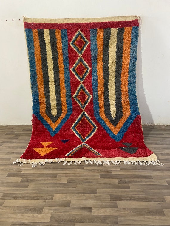 Beni ourain rug, Authentic Moroccan rug, Berber carpet, Genuine Wool rug, Handmade rug, Beni ourain style, Area rug, Tapis berbere, Teppich