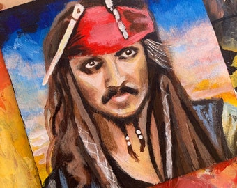 Jack Sparrow / Johnny Depp / Acrylbild