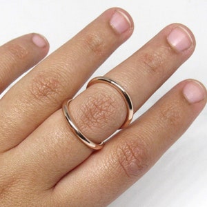 Splint  Ring in 14k Rose Gold Fill  • Adjustable for PIP or DIP Joints • Gold Fill Splint Ring • RA Rheumatoid Arthritis Splint