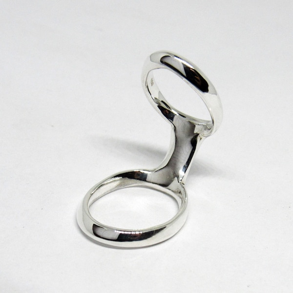 Silver Boutonniere Splint Ring  • R.A. Dip Rheumatoid • Arthritis Splint Ring• EDS ring • Arthritis Ring • Ring Splint •Handmade by Evabelle