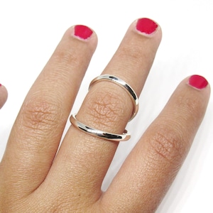 Adjustable swan splint Ring • Adjustable for pip or dip Joint • Silver Splint Ring • RA Rheumatoid Arthritis • EDS splint by Evabelle
