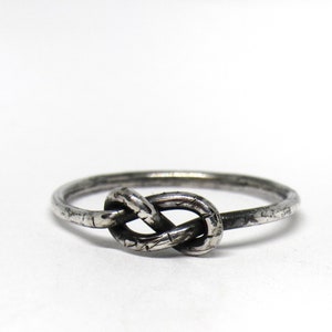 Rustic Knot Ring • Vintage Knot Ring • Double Knot  Sterling Silver  Knot Ring • Love Knot Ring • Knot Ring • Infinity Ring •Valentines gift