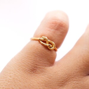 Double Knots Ring • Rose Gold Fill , Gold Plated • Sterling Silver Love Knot Ring Infinity Ring • Stack Ring • Dainty Ring • Christmas gift