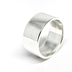Large Sterling Silver Ring • 11 mm Band Ring • Personalized Ring • Mens Ring • Womens Ring • Wedding Band • Pulley Ring • Christmas gift
