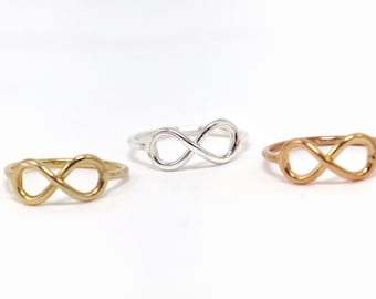 Infinity Ring • 14k Gold Fill,Rose Gold Fill or Sterling Silver •  Gift for Her • Infinity Wire Ring •  Christmas Gift  • Dainty ring
