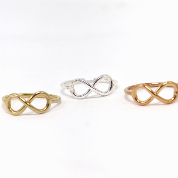 Infinity Ring • 14k Gold Fill,Rose Gold Fill or Sterling Silver •  Gift for Her • Infinity Wire Ring •  Christmas Gift  • Dainty ring