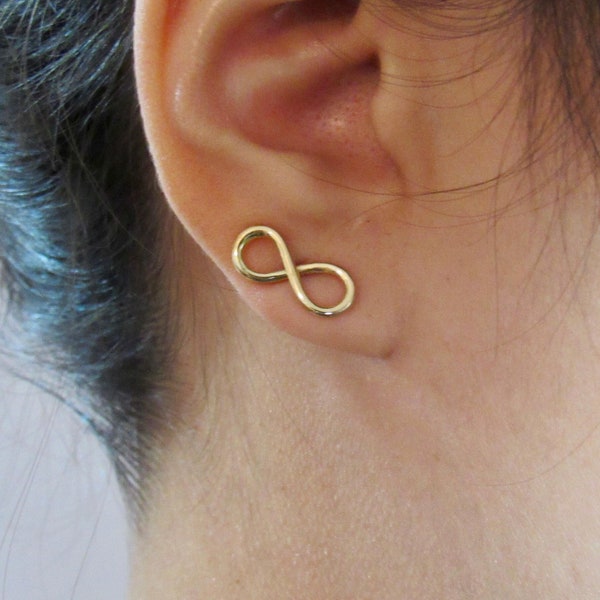 Infinity Earrings • Stud Earrings • Woman Earrings • Simple Earring • Everyday Earring • Christmas • Modern Jewelry valentines gift for her