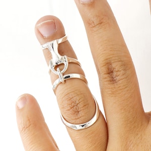 Boutonniere Swan Silver Splint Ring • Combination Splint  • Mallet Finger • Swan Neck Splint • Custom handmade Splint Ring • Ring Splint • E