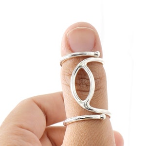 SplintSupport © Sterling Silver Splint Ring • Mallet Finger Ring • Boutonniere Finger Splint • Lateral deviation Splint - by Evabelle
