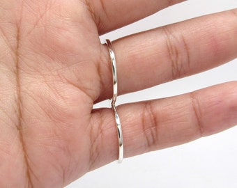 Buddy Splint Ring in Sterling Silver • Rheumatoid Arthritis Buddy Splint • RA Two Ring Splint • Silver Splint Ring • EDS Splint Ring