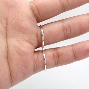 Buddy Splint Ring in Sterling Silver • Rheumatoid Arthritis Buddy Splint • RA Two Ring Splint • Silver Splint Ring • EDS Splint Ring