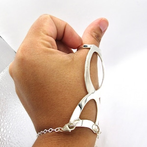 CMC by Evabelle © Splint Ring • MCP Splint • Thumb Splint Ring • Silver Splint Thumb Ring • Splints Evabelle
