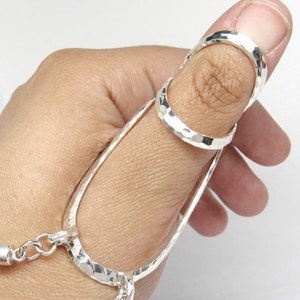 Thumb MCP Silver Splint Ring Hammered • Swan Thumb Splint  • Custom handmade Splint Ring • Ring Splint • EDS Splint Ring by Evabelle