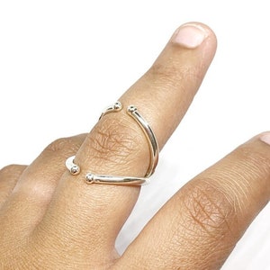 SwanAdjustable©  Splint Ring • Wire Splint Ring for PIP or DIP Joints • Sterling Silver • RA Rheumatoid Arthritis Splint • Arthritis Ring