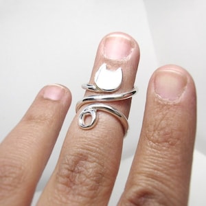 Cat Mallet Finger Ring • Trigger Finger Splint Ring • Sterling Silver Ring • Trigger Finger Ring • Silver Splint Ring • by Evabelle Jewelry
