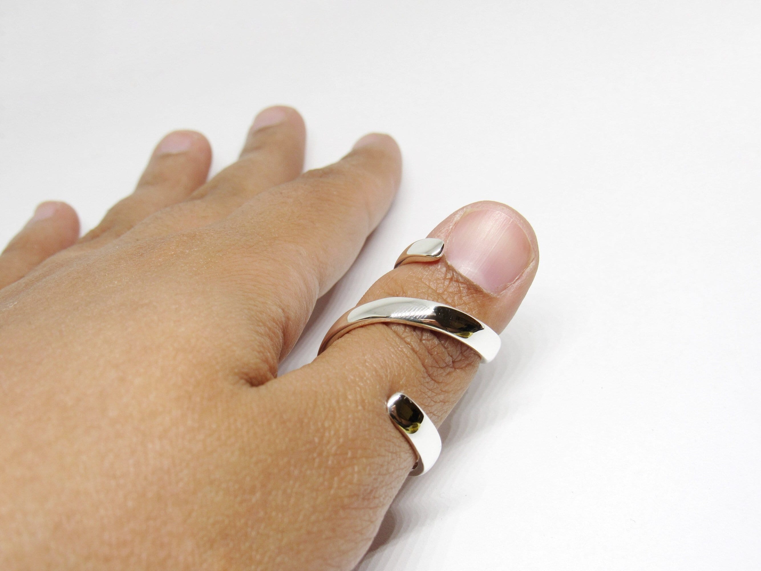 Sterling Silver Spiral Splint Ring • Spiral Splint Ring • Thumb Splint Ring • Trigger Finger Splint • RA Wrap Around Splint • EDS