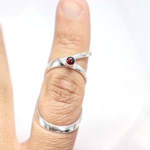 GarnetSwan Splint Ring • Sterling Silver Swan Neck Splint for PIP, DIP, Ip Joint • RA Dip Rheumatoid Arthritis Splint, hyperextension, Eds