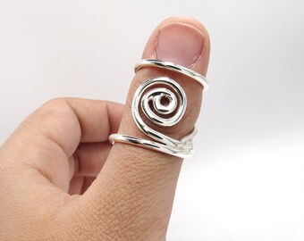 WhirlTrigger © Finger Ring Splint • Sterling Silver Boutonniere Finger Ring • Triggering Thumb Finger Splint • Trigger Finger Ring