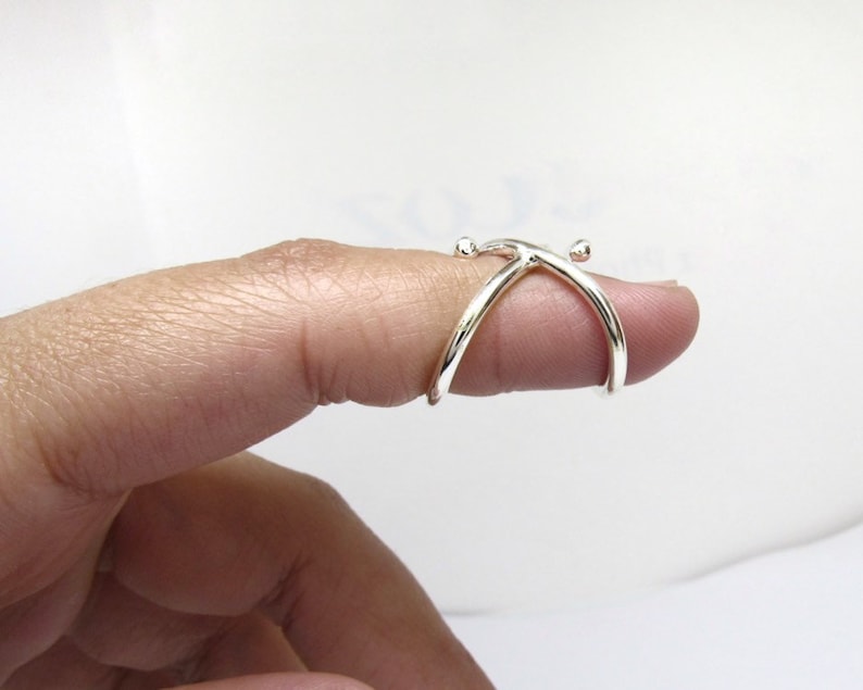 Swirlb© Sterling Silver Splint Ring Mallet Finger Ring Etsy