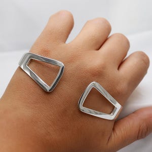 Handmade Sterling Silver Palm Support Cuff: Elegant Jewelry Splint for Hypermobility