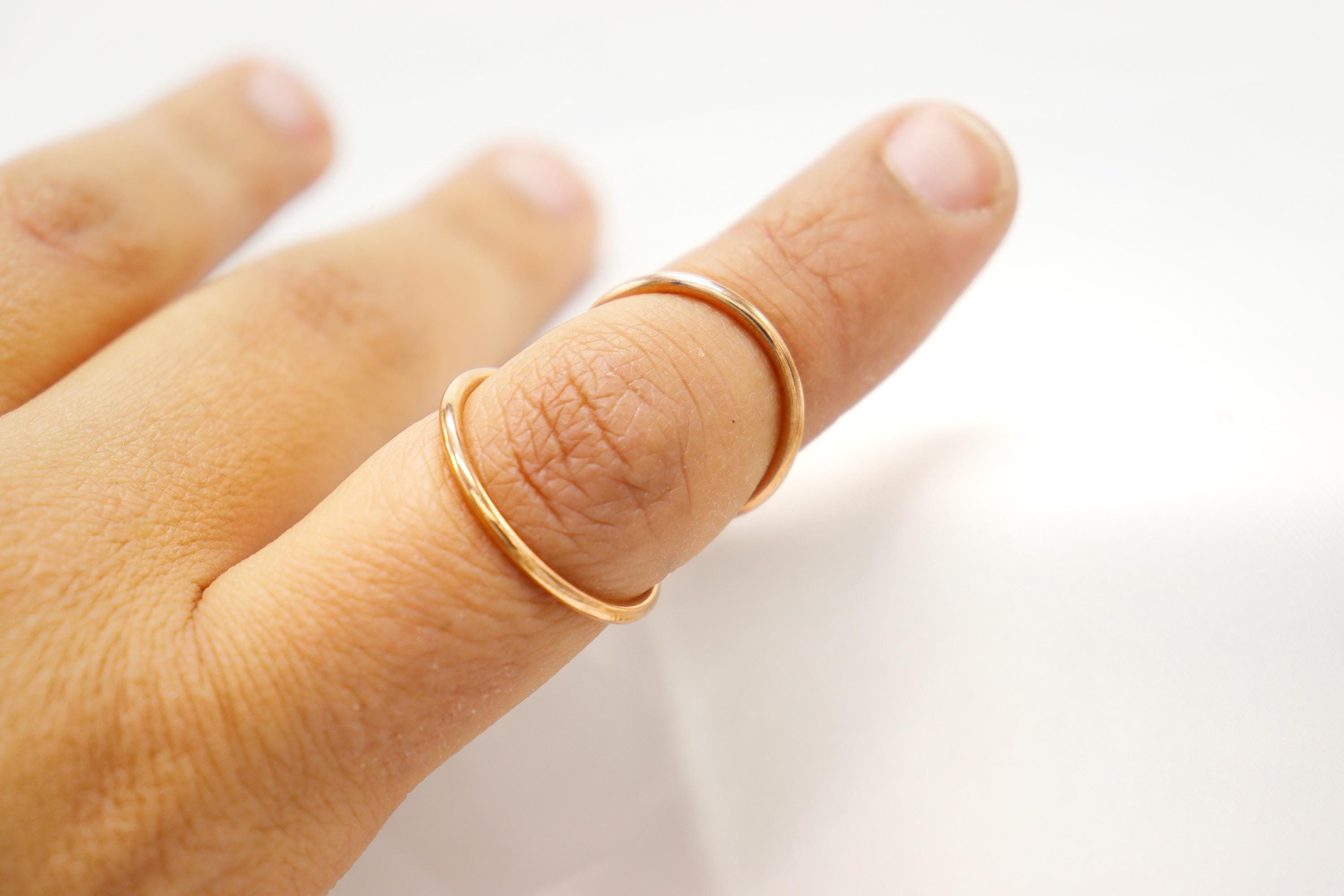 SwanAdjBrass Brass Splint Ring Adjustable for PIP or DIP Joint • Swan Neck Splint • Arthritis ring • RA Rheumatoid Arthritis Splint
