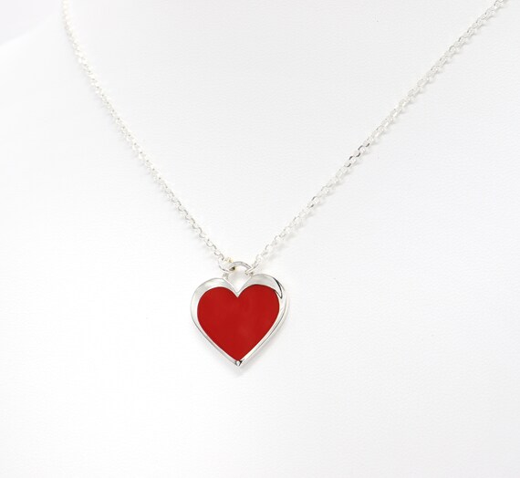 Red and silver sales necklace