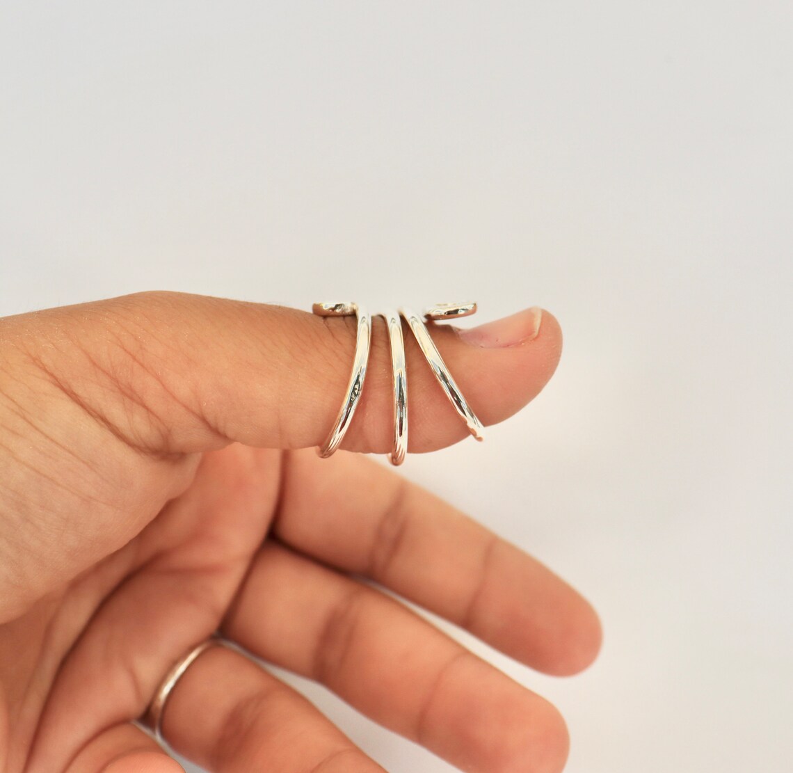 Mallet Splint Ring Mallet Finger Ring Silver Mallet Finger Etsy