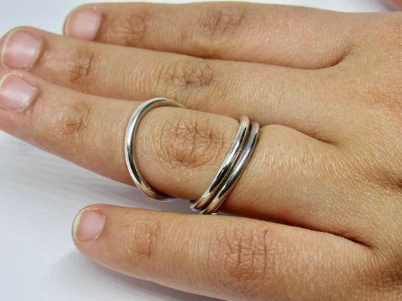 Adjustable Swan Sterling Silver Splint Ring Wrap Ring Splint Ring