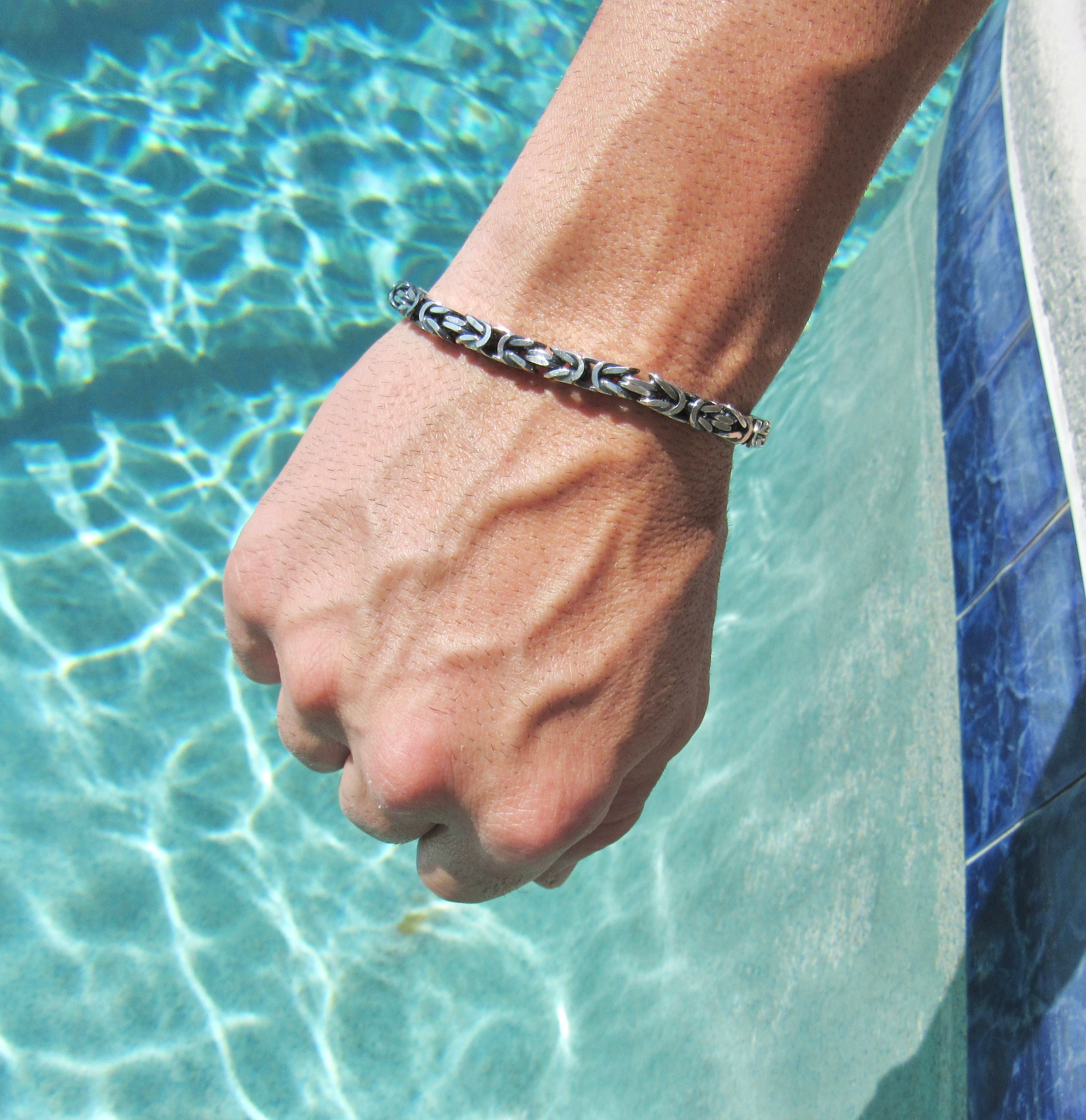 Men's Bracelet Men's Silver Bracelets Men's Etsy