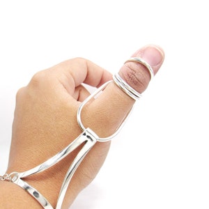 FullThumb2© CMC, MCP and IP joints Splint Ring • Stable Thumb Splint Ring • Thumb Splint Ring • Silver Splint Thumb Ring • Splints Evabelle