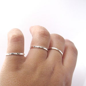Dainty Stacking Ring ,Hammered Rings,Minimalist Thin Stacking Rings, Dainty Ring, Petite Ring, Gift for her, Christmas gift