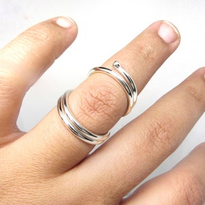 Adjustable EvaSplint© Ring • Wire Splint Ring for PIP or DIP Joints • Sterling Silver • RA Rheumatoid Arthritis Splint • Arthritis Ring