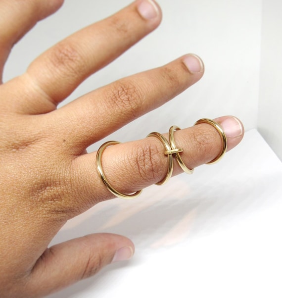 Attached Adjustable Swan Silver Splint Rings • Combination Splint  