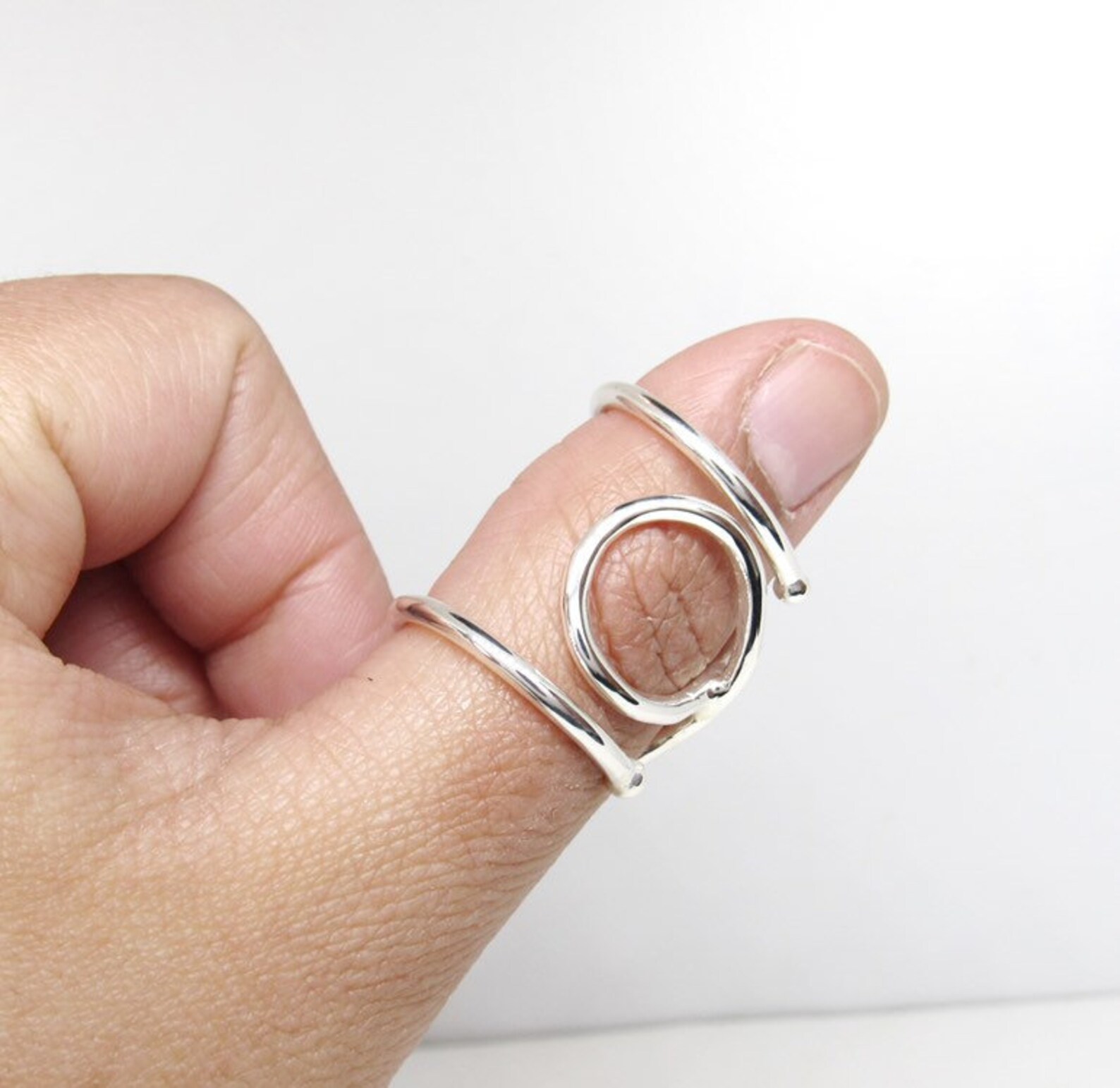 Swirl Trigger Finger Ring Splint Sterling Silver Boutonniere Etsy