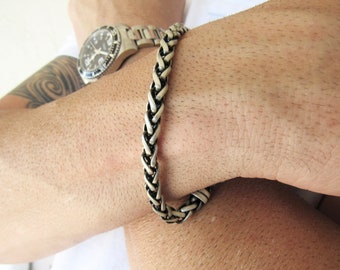 Men's Bracelet- Men's Silver Bracelets- Men's Chain Bracelet- Men's Cuff Bracelet- Men's Jewelry- Boyfriend- Husband- Christmas Gift for Him