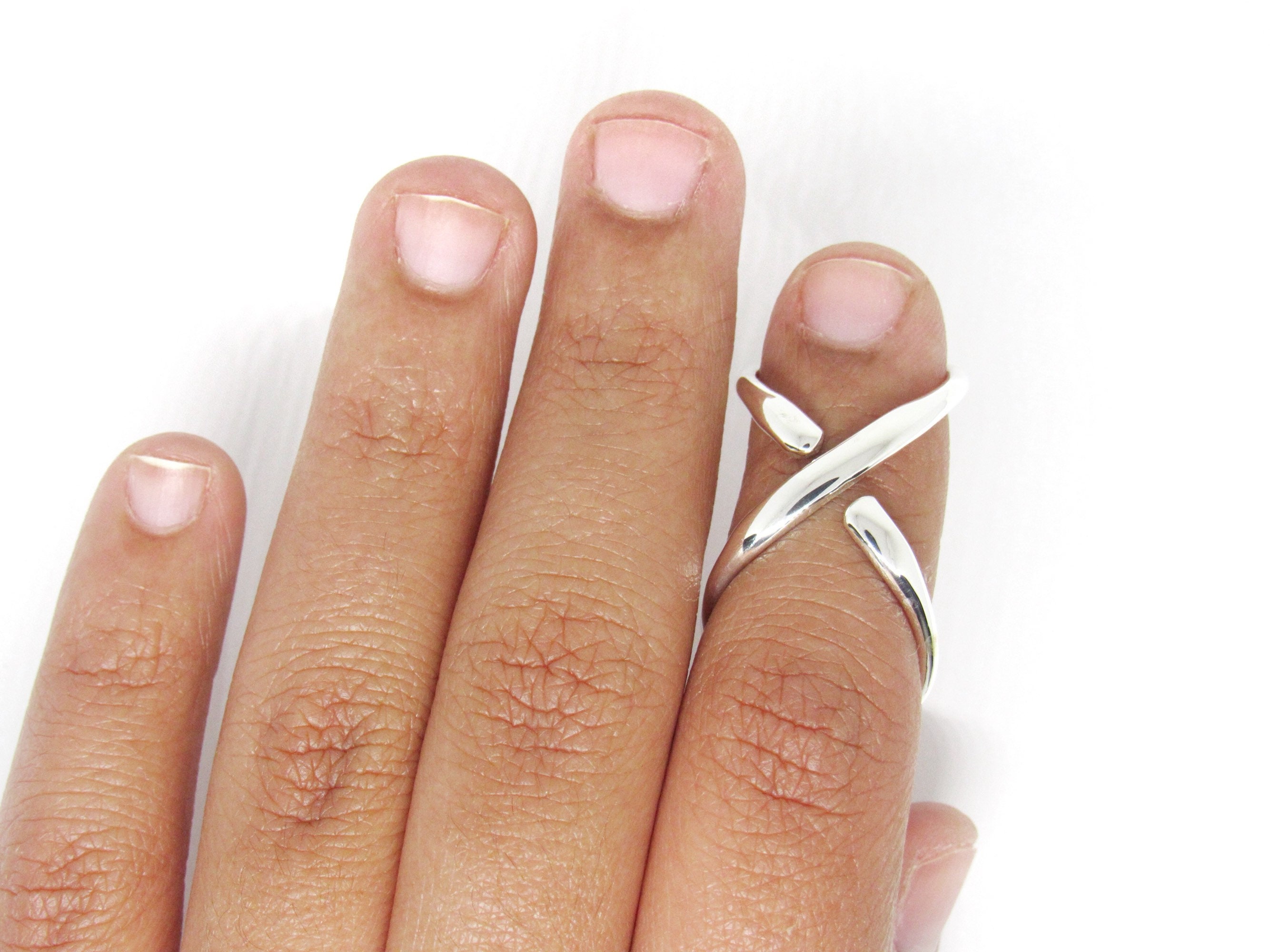Mallet Splint Ring Mallet Finger Ring Silver Mallet Finger Etsy