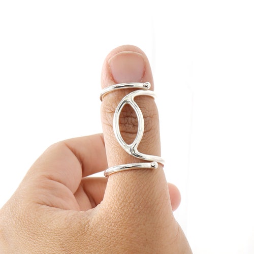 Evasupport© Sterling Silver Splint Ring Mallet Finger Ring Etsy