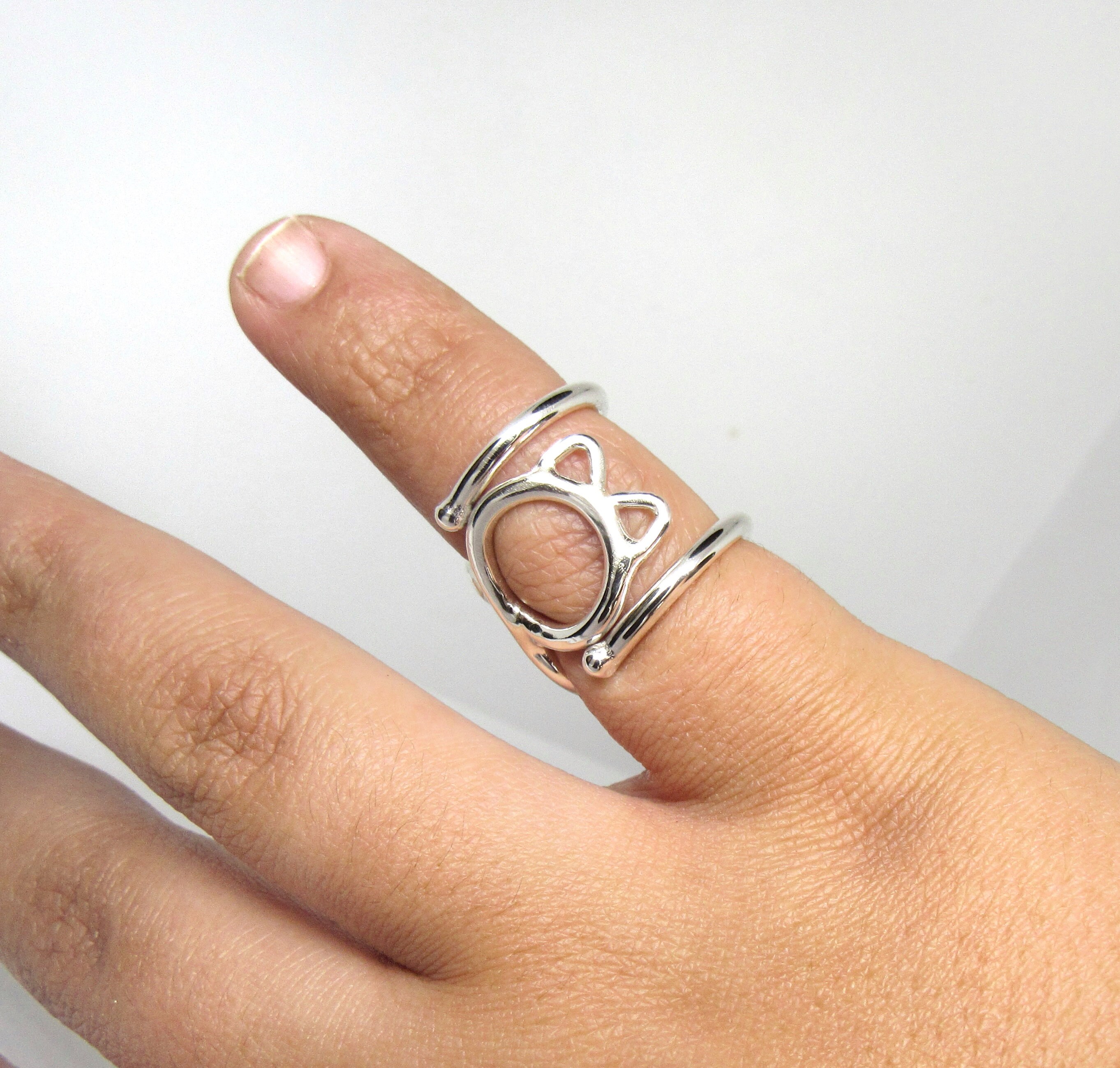 Cattrigger © Finger Ring Splint Sterling Silver Boutonniere Etsy