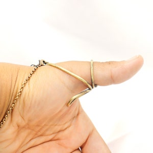 BrassThumb MCP Brass Splint Ring • Swan Thumb Splint  • Custom handmade Splint Ring • Ring Splint • EDS Splint Ring by Evabelle