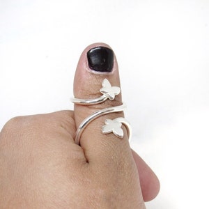 Butterfly Mallet Finger Ring • Trigger Finger Splint Ring • Sterling Silver Ring • Trigger Finger Ring • Silver Splint Ring • by Evabelle Je