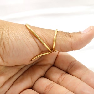 ThumbGold MCP • Adjustable 14k Gold Fill Splint Ring with Bracelet and Palmar Support • MCP thumb  Splint • Custom handmade Splint