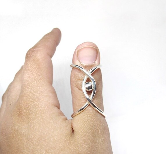 Buy Arthritis Finger Splint for Bending Sideways Handmade Hammered Sterling  Silver, Brass or Copper Textured Ring Online in India - Etsy