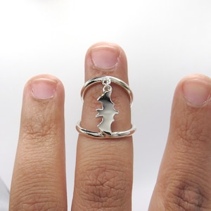 BatSwan©  Splint Ring for PIP or DIP Joint • Swan Neck Splint • Silver Ring Splint • Arthritis ring • RA Rheumatoid Arthritis Splint