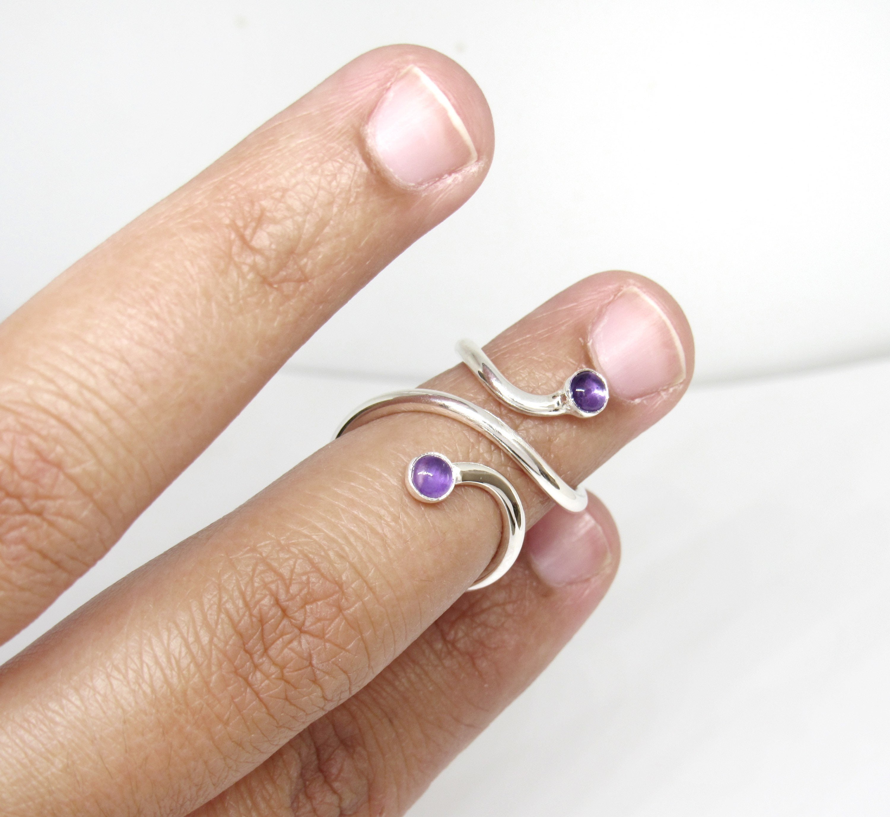 Mallet Finger Ring With Amethyst Stone Trigger Finger Splint Etsy Sweden