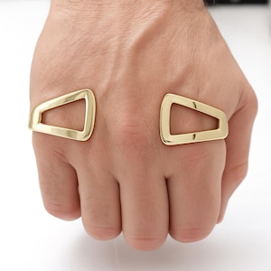 手のひらサポートカフ：スターリングシルバーまたは真鍮製の過可動性のための手作りジュエリースプリント