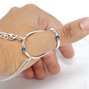 Thumb MCP Silver Splint Ring with Bracelet • Thumb Splint 925 Silver •  MCP Hyperextension Splint •  MCP joint Brace by Evabelle