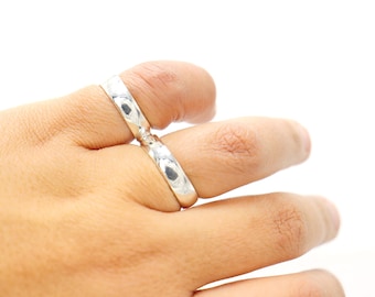 Handmade Sterling Silver Buddy Splint Ring: Finger Support