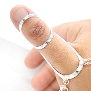 ThumbMCP/IP Silver Splint Ring • Swan Thumb Splint  • Custom handmade Splint Ring • Ring Splint • EDS Splint Ring by Evabelle