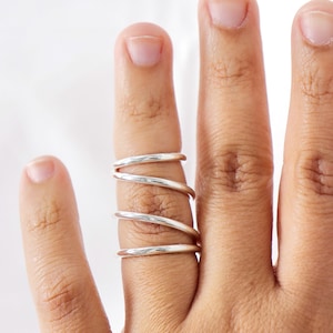 Sterling Silver EvaSpiral© Splint Ring • Spiral Splint Ring • Thumb Splint Ring • Trigger Finger Splint • RA Wrap Around Splint • EDS